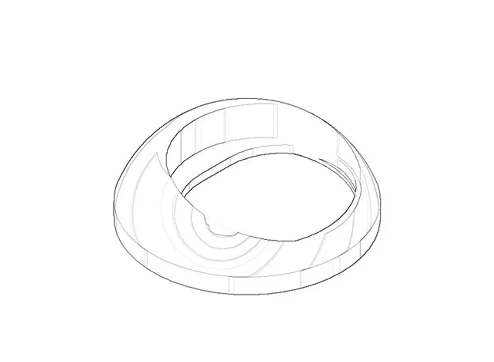 DORNBRACHT Haube ERSATZTEILE 092830012 D. 45 x 13,5 mm Platin gebürstet, 092830012-06 Galeriebild 1